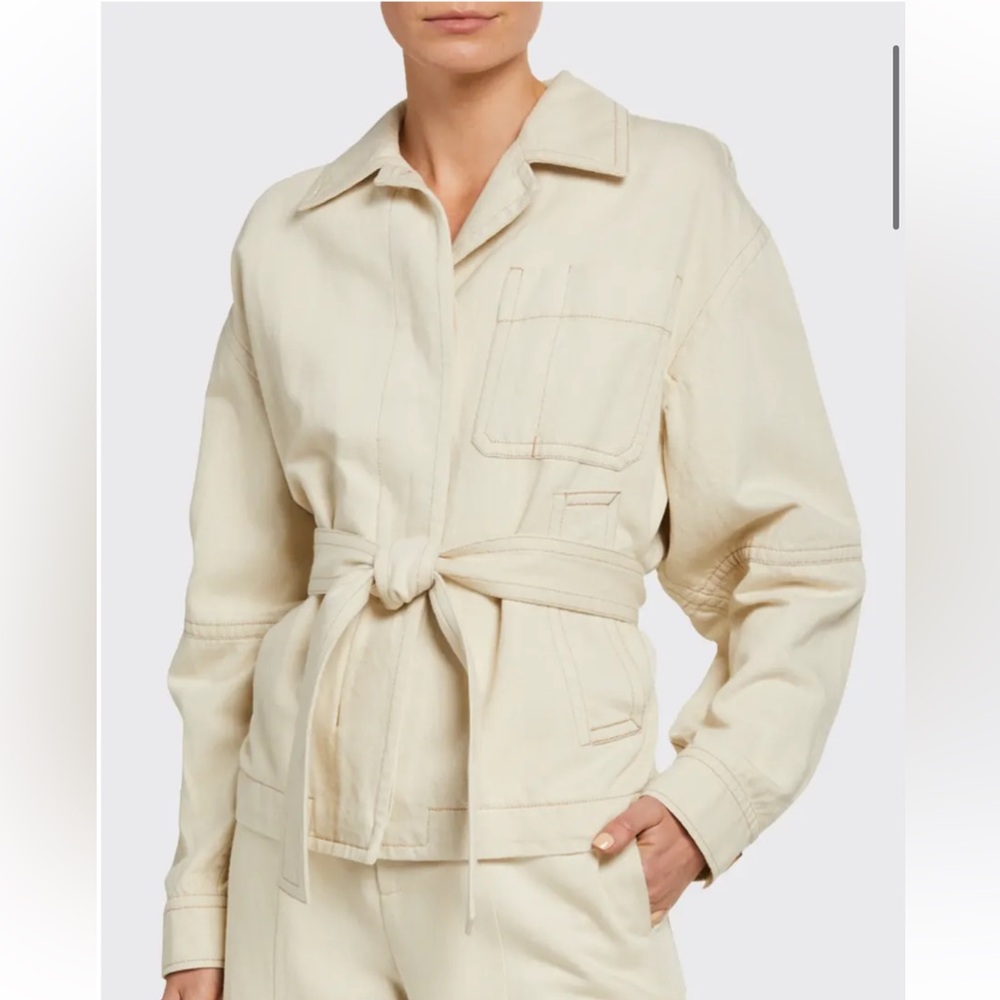 Cotton-Blend Belted Utility Jacket